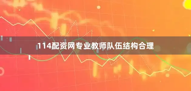 114配资网专业教师队伍结构合理